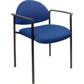 Boss Stacking Guest Chair with Arms - Fabric - Low Back - Blue