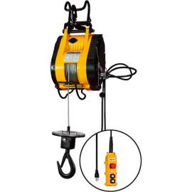 OZ Lifting 1/4 Ton Electric Wire Rope Hoist, 90' Lift, 75 FPM, 115V