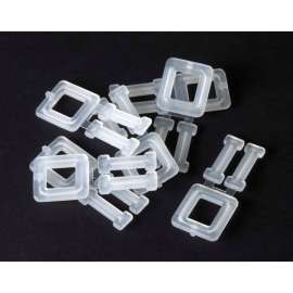 Pac Strapping Polypropylene Strapping Plastic Buckles, 1-1/2" Max Strap Width, White, Pack of 1000