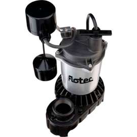 Flotec Submersible Cast Iron and Zinc Sump Pump 1/3 HP