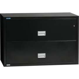 Phoenix Safe Lateral 38" 2-Drawer Fire and Water Resistant File Cabinet, Black - LAT2W38B