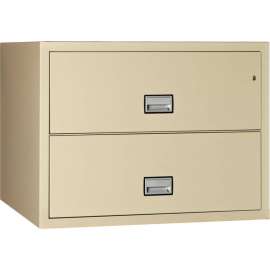 Phoenix Safe Lateral 38" 2-Drawer Fire and Water Resistant File Cabinet, Putty - LAT2W38P