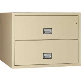Phoenix Safe Lateral 44" 2-Drawer Fire and Water Resistant File Cabinet, Putty - LAT2W44P