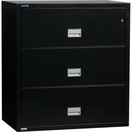 Phoenix Safe Lateral 44" 3-Drawer Fire and Water Resistant File Cabinet, Black - LAT3W44B