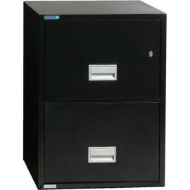 Phoenix Safe Vertical 25" 2-Drawer Legal Fire and Water Resistant File Cabinet, Black - LGL2W25B