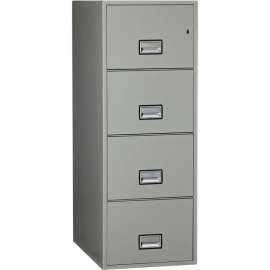 Phoenix Safe Vertical 31" 4-Drawer Legal Fire and Water Resistant File Cabinet, Lt Gray - LGL4W31LG
