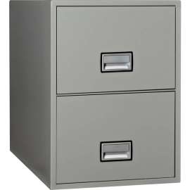 Phoenix Safe Vertical 31" 2-Drawer Letter Fire and Water Resistant File Cabinet, Lt Gray - LTR2W31LG