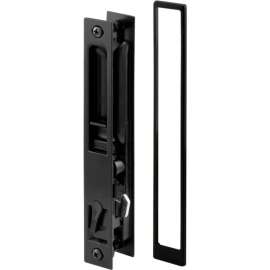 Prime-Line Sliding Door Handle Set, Black Diecast, No Pull, Croft, C 1101
