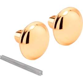 Prime-Line Brass-Plated Victorian-Style Knob Set, E 2280