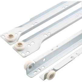 Primeline Products R 7210 Drawer Slides, Bottom Mount, 16" Set, White