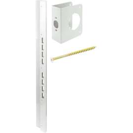 Prime-Line Door And Jamb Reinforcement, U 10895, 2-3/4" Backset, White