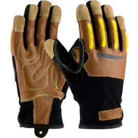 PIP Maximum Safety Journeyman KV, Professional Workman's Glove, Brown, M, 1 Pair