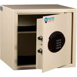 Protex Hotel & Personal Laptop Safe With Electronic Lock BG-34 14-1/4" x 13-1/4" x 12-7/8" Beige