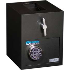 Protex Mini Rotary Hopper Depository Safe With Electronic Lock RD-1612 12-1/2" x 14" x 16" Gray