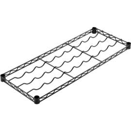 Nexel WS1436B Wine Bottle Shelf 36"L x 14"W Black Epoxy