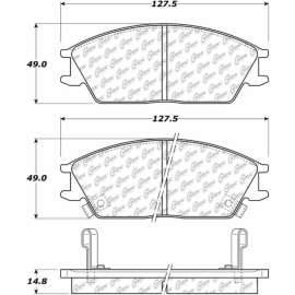 C-Tek Semi-Metallic Brake Pads with Shims, C-Tek 102.04400
