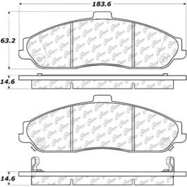 C-Tek Semi-Metallic Brake Pads with Shims, C-Tek 102.07310