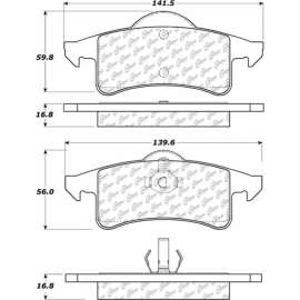 C-Tek Semi-Metallic Brake Pads with Shims, C-Tek 102.07910
