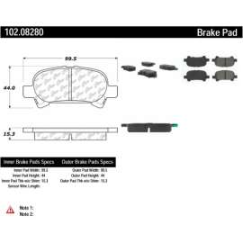 C-Tek Semi-Metallic Brake Pads with Shims, C-Tek 102.08280