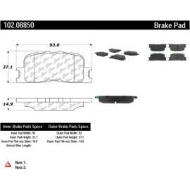 C-Tek Semi-Metallic Brake Pads with Shims, C-Tek 102.08850