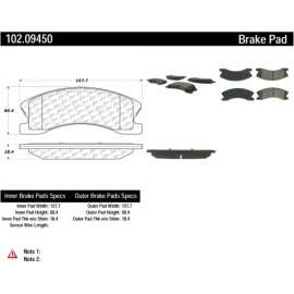 C-Tek Semi-Metallic Brake Pads with Shims, C-Tek 102.09450