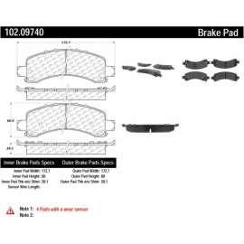 C-Tek Semi-Metallic Brake Pads with Shims, C-Tek 102.09740