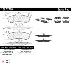 C-Tek Semi-Metallic Brake Pads with Shims, C-Tek 102.12790