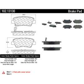 C-Tek Semi-Metallic Brake Pads with Shims, C-Tek 102.13130