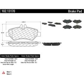 C-Tek Semi-Metallic Brake Pads with Shims, C-Tek 102.13170
