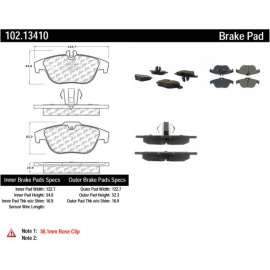 C-Tek Semi-Metallic Brake Pads with Shims, C-Tek 102.13410