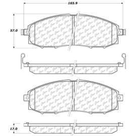 C-Tek Ceramic Brake Pads with Shims, C-Tek 103.08300
