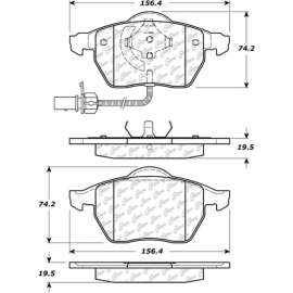 C-Tek Ceramic Brake Pads with Shims, C-Tek 103.08400
