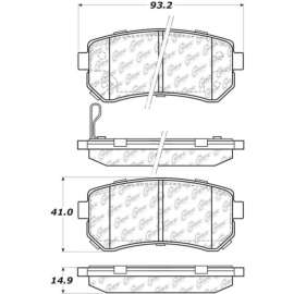 C-Tek Ceramic Brake Pads with Shims, C-Tek 103.11570