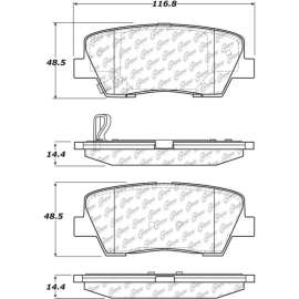 C-Tek Ceramic Brake Pads with Shims, C-Tek 103.12840