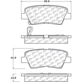C-Tek Ceramic Brake Pads with Shims, C-Tek 103.13130
