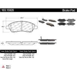C-Tek Ceramic Brake Pads with Shims, C-Tek 103.15920