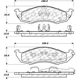 Centric 104.05760 - Posi Quiet Semi-Metallic Brake Pads with Hardware
