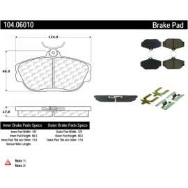 Centric 104.06010 - Posi Quiet Semi-Metallic Brake Pads with Hardware