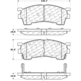 Centric 104.06370 - Posi Quiet Semi-Metallic Brake Pads with Hardware
