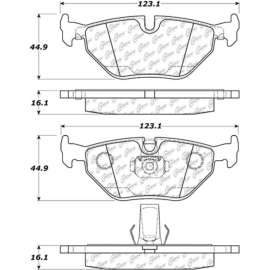 Centric 104.06922 - Posi Quiet Semi-Metallic Brake Pads with Hardware