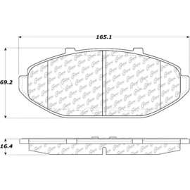 Centric 104.07480 - Posi Quiet Semi-Metallic Brake Pads with Hardware
