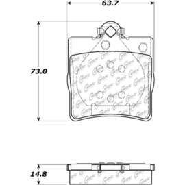 Centric 104.07790 - Posi Quiet Semi-Metallic Brake Pads with Hardware