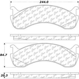 Centric 104.07860 - Posi Quiet Semi-Metallic Brake Pads with Hardware