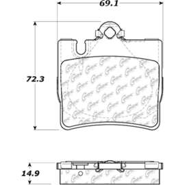 Centric 104.08480 - Posi Quiet Semi-Metallic Brake Pads with Hardware