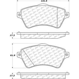 Centric 104.09260 - Posi Quiet Semi-Metallic Brake Pads with Hardware