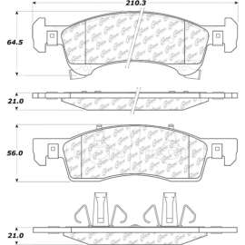 Centric 104.09340 - Posi Quiet Semi-Metallic Brake Pads with Hardware