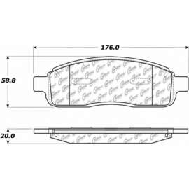 Centric 104.10110 - Posi Quiet Semi-Metallic Brake Pads with Hardware