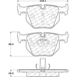 Centric 104.10420 - Posi Quiet Semi-Metallic Brake Pads with Hardware