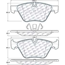 Centric 104.10611 - Posi Quiet Semi-Metallic Brake Pads with Hardware