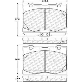 Centric 104.10910 - Posi Quiet Semi-Metallic Brake Pads with Hardware